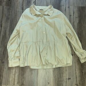 Peplum button up